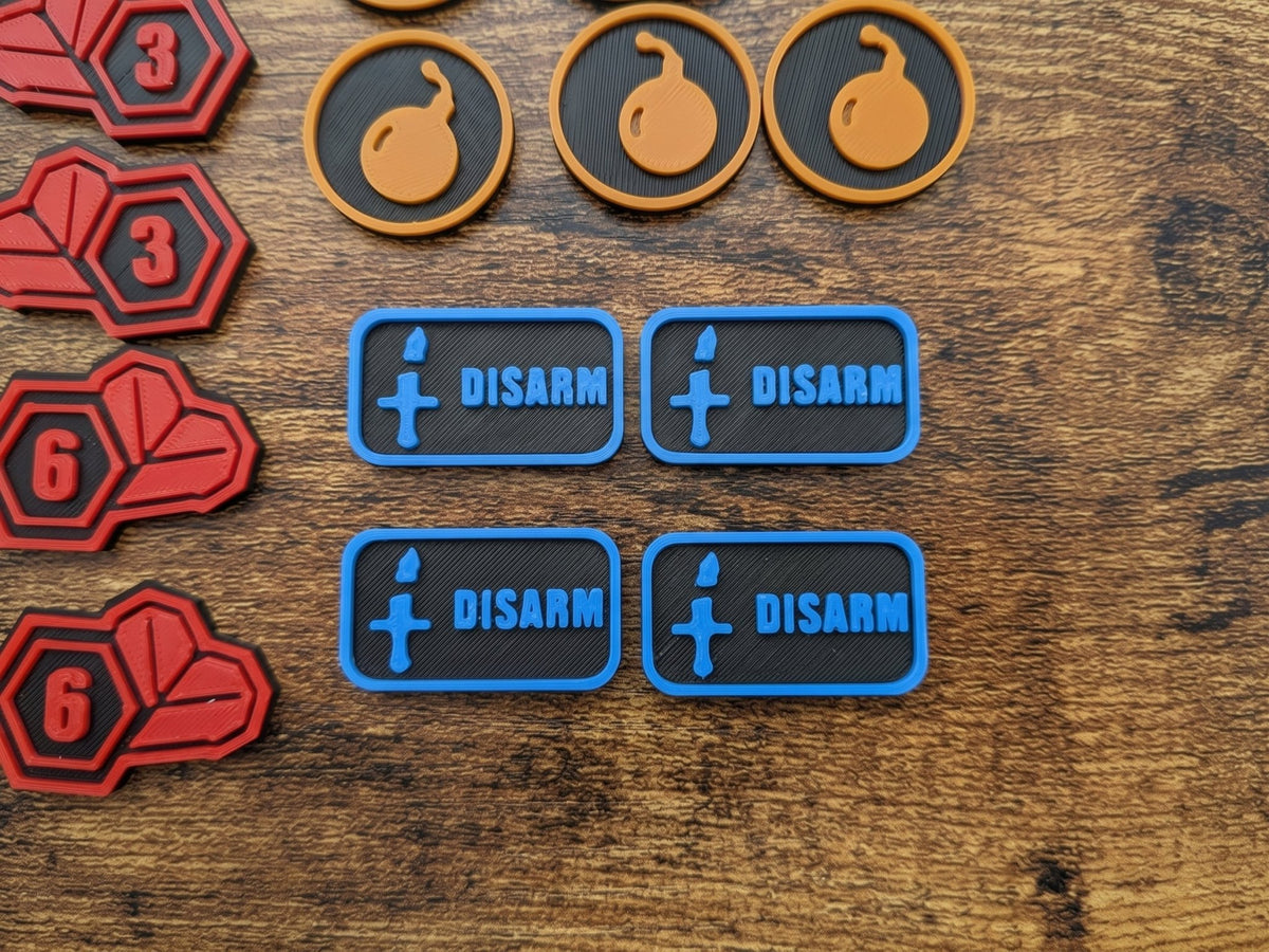 Riftbound Tokens – 73-Piece Radiance Set with Bomb, Disarm & Damage Counters and Case (Unofficial) - Northern Foundry