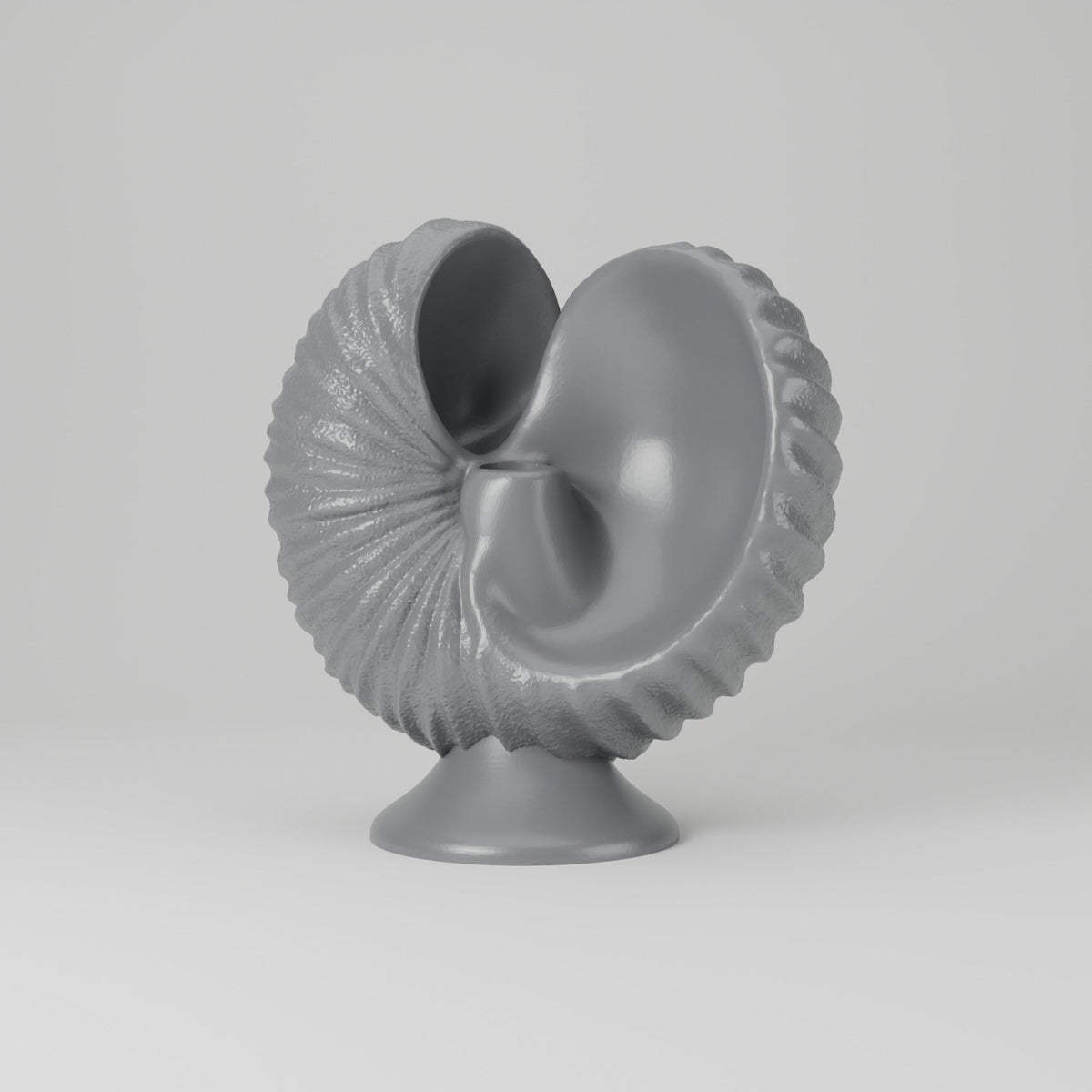 Rippled Seashell LED Candle Holder – Nautilus Shell Bud Vase - Northern Foundry