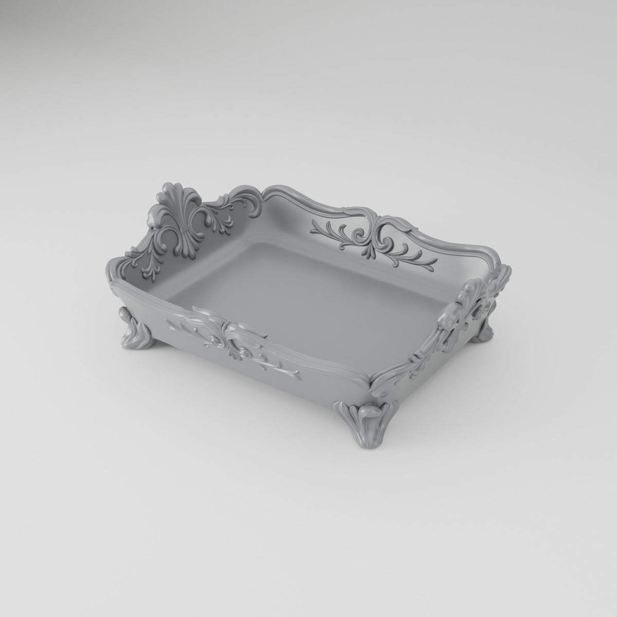 Rocaille Decorative Tray – Ornate Baroque Vanity Tray - Northern Foundry