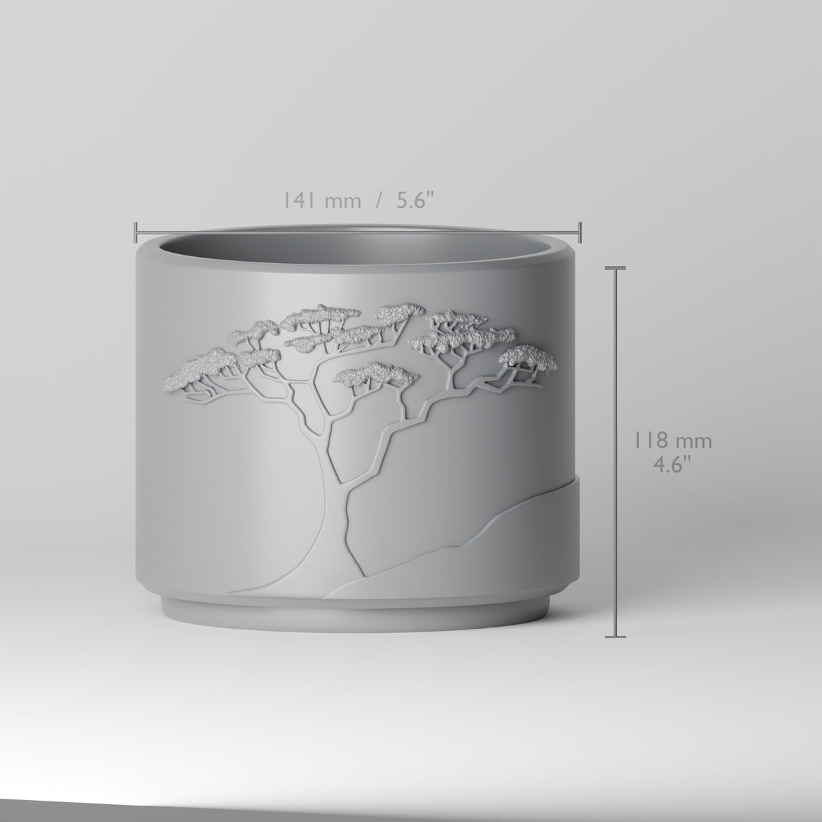 Savanna Tree Planter – Acacia Relief Plant Pot - Northern Foundry