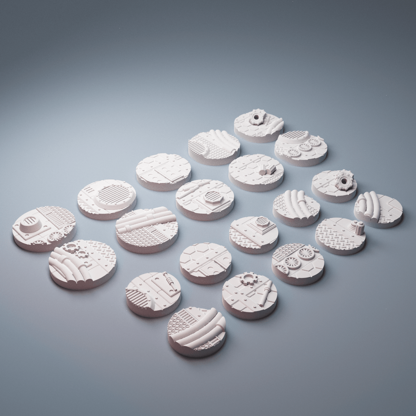 Sci-Fi Miniature Bases Mega Collection – 4 Themed Sets, 25mm to 70mm (Stargrave, Infinity) - Northern Foundry