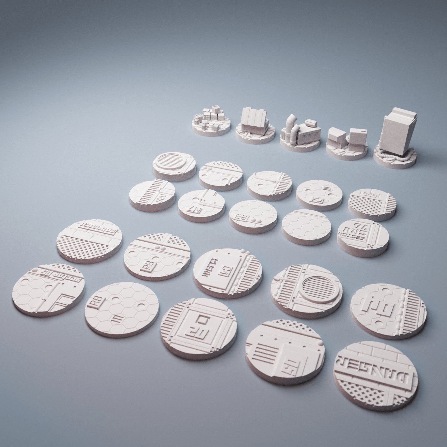 Sci-Fi Miniature Bases Mega Collection – 4 Themed Sets, 25mm to 70mm (Stargrave, Infinity) - Northern Foundry