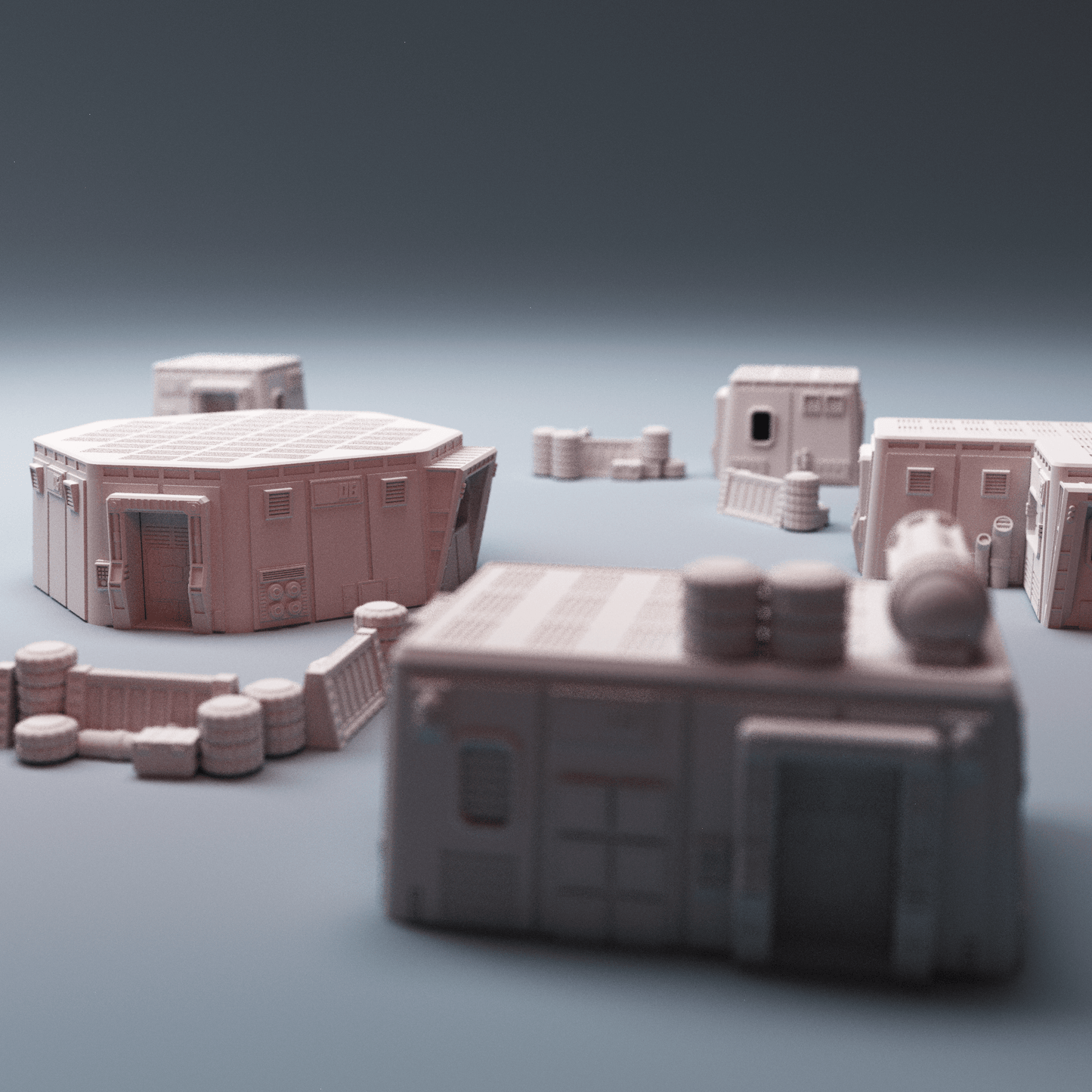 Sci-Fi Uladh Starport Buildings Bundle – 6 Outpost Structures (28mm/40mm, Stargrave) - Northern Foundry