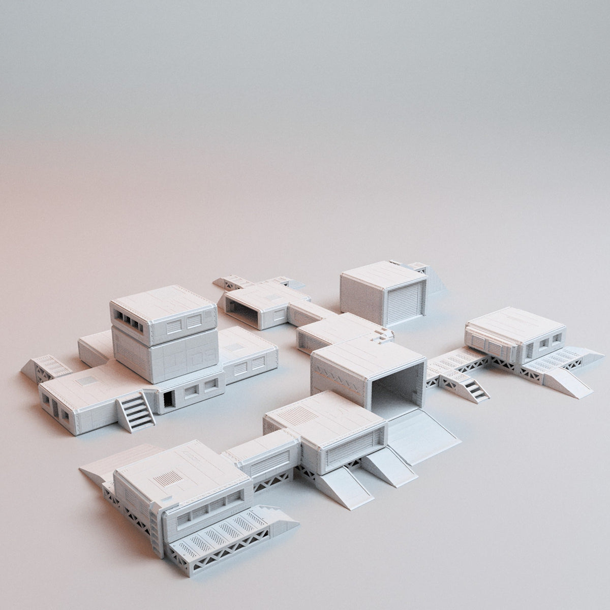 Scifi Hope's Reach Core Set – Modular OpenLOCK Sci-Fi Buildings (28mm/32mm/40mm) - Northern Foundry
