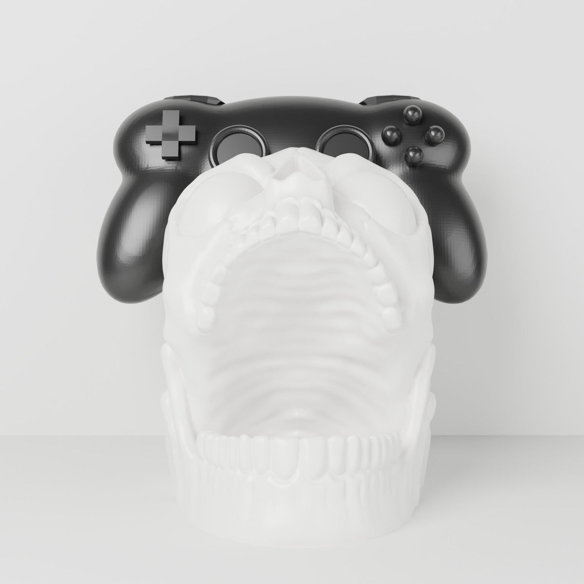 Screaming Skull Controller Holder – Gothic Gaming Desk Stand - Northern Foundry