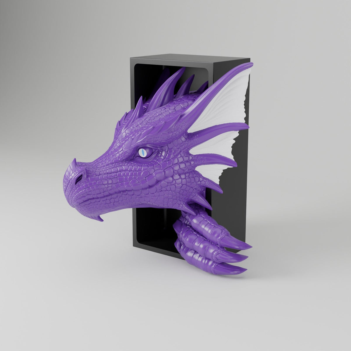 Sea Dragon Book Nook – Finned Dragon Head or Tail Bursting from Your Bookshelf - Northern Foundry