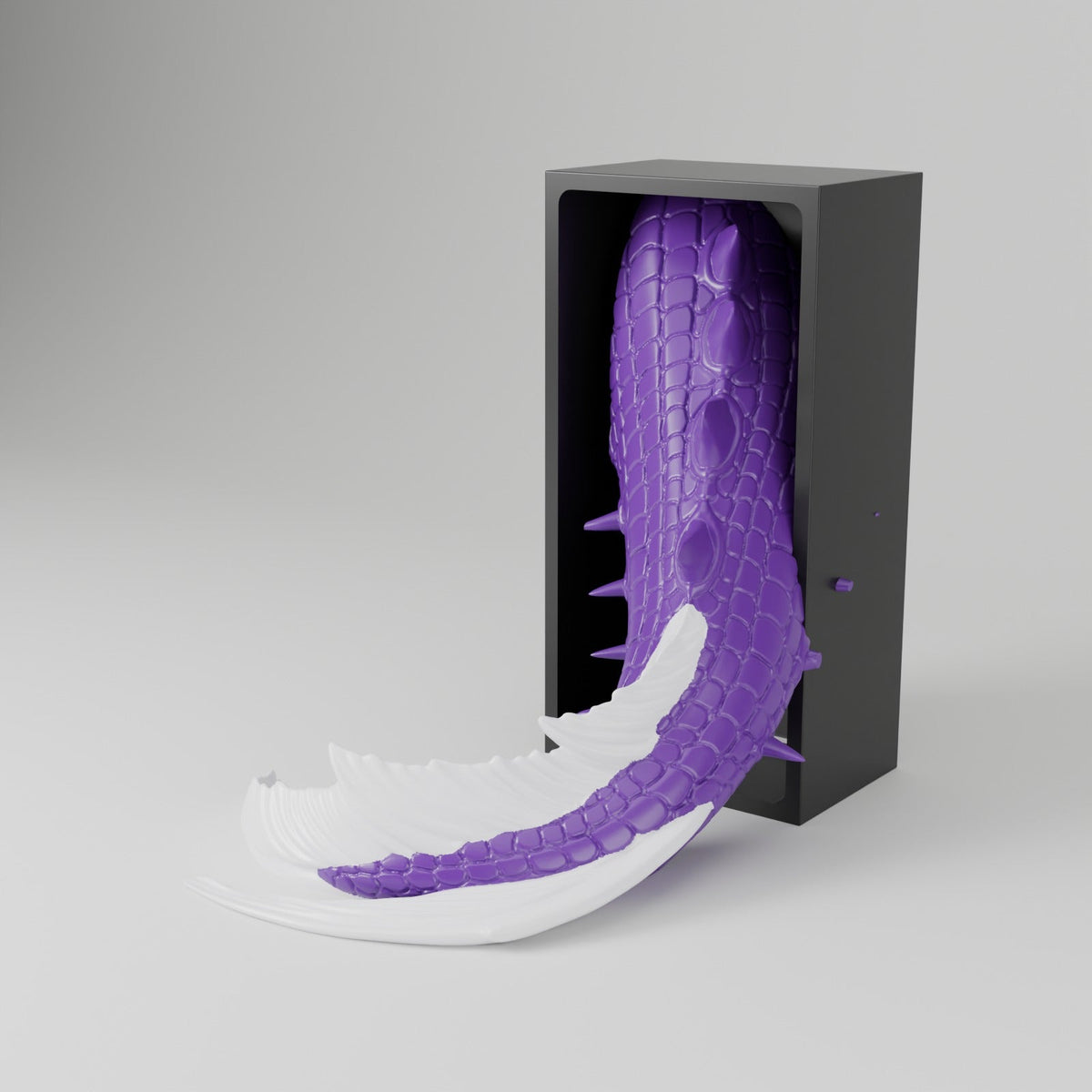 Sea Dragon Book Nook – Finned Dragon Head or Tail Bursting from Your Bookshelf - Northern Foundry