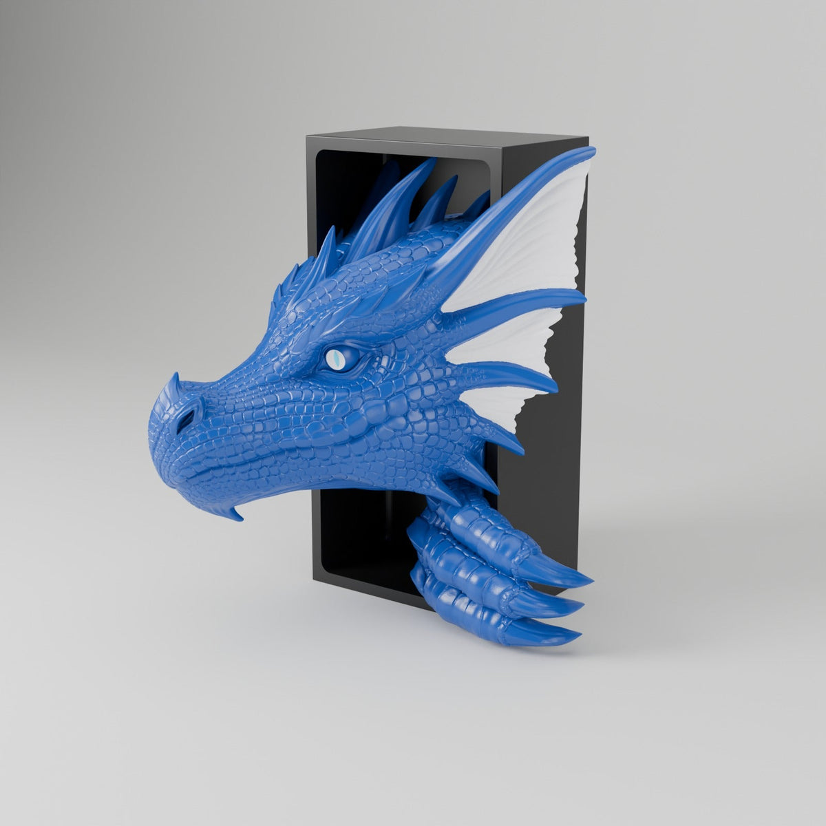 Sea Dragon Book Nook – Finned Dragon Head or Tail Bursting from Your Bookshelf - Northern Foundry
