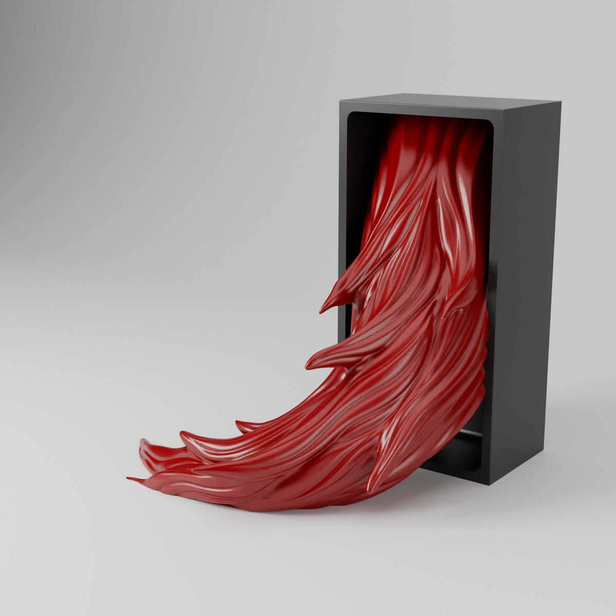 Shadow Dragon Book Nook – Black Dragon Head or Tail Bursting from Your Bookshelf - Northern Foundry