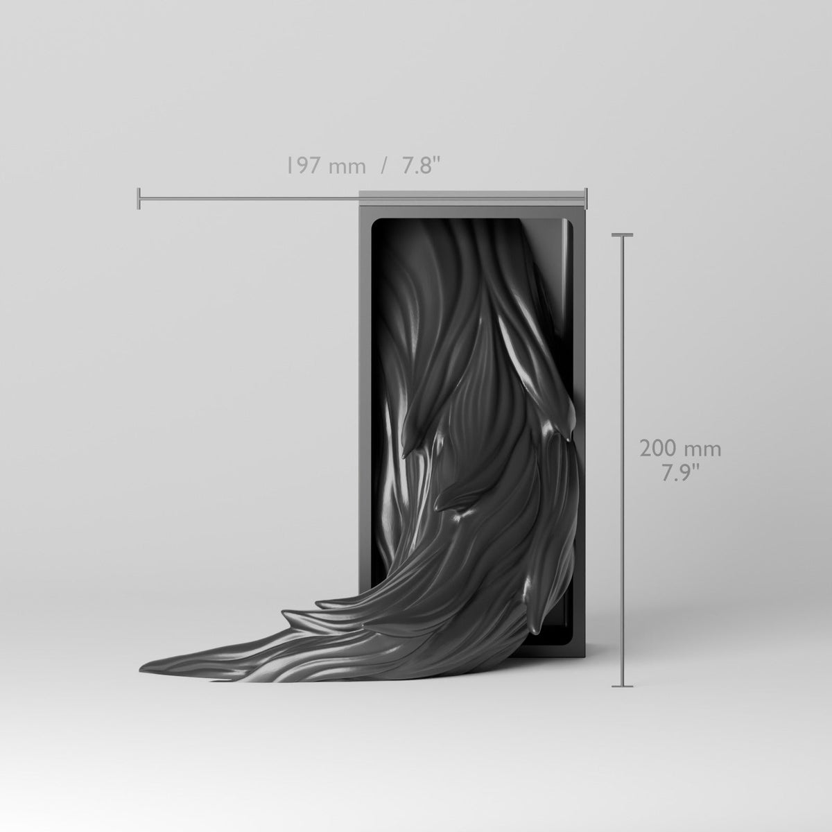 Shadow Dragon Book Nook – Black Dragon Head or Tail Bursting from Your Bookshelf - Northern Foundry