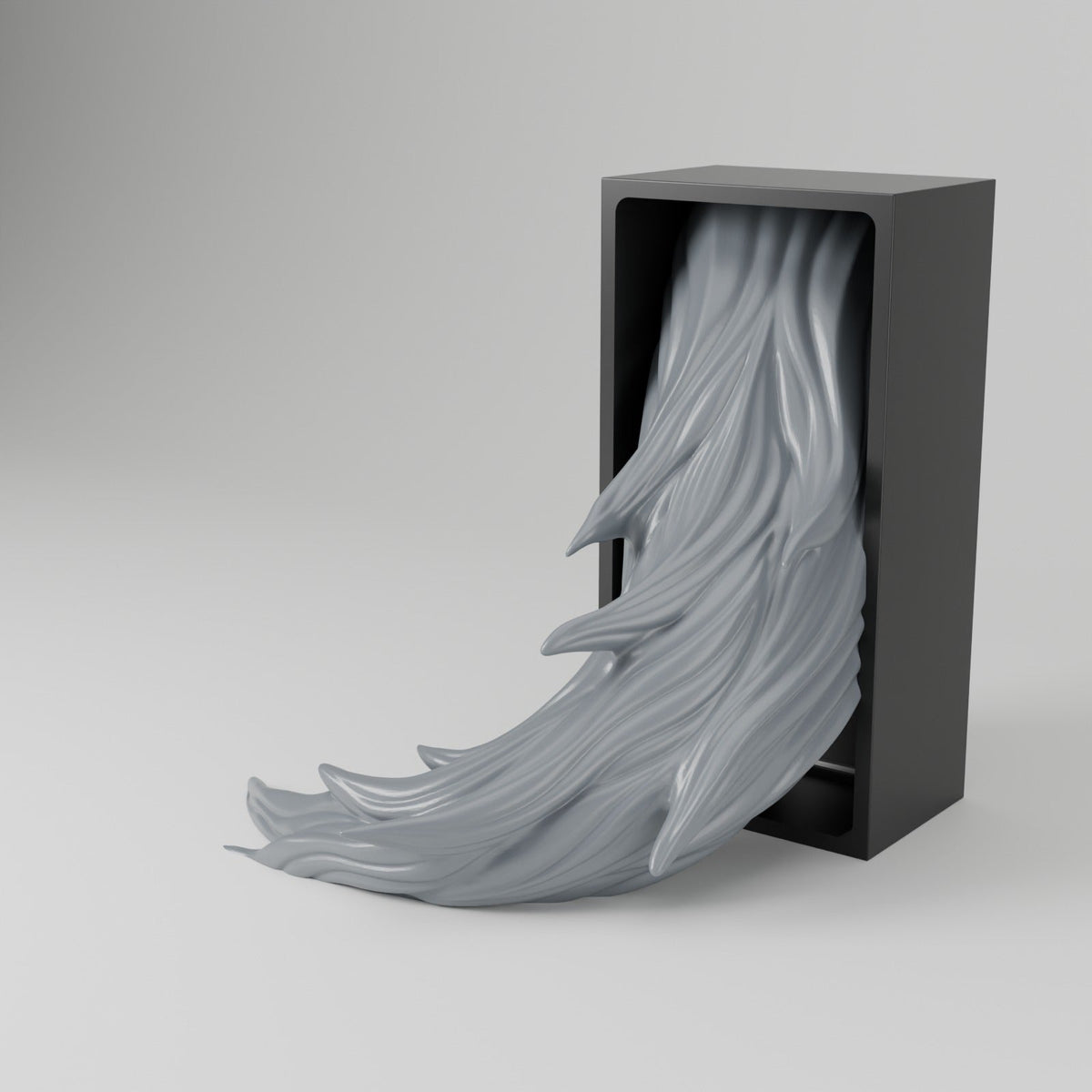 Shadow Dragon Book Nook – Black Dragon Head or Tail Bursting from Your Bookshelf - Northern Foundry