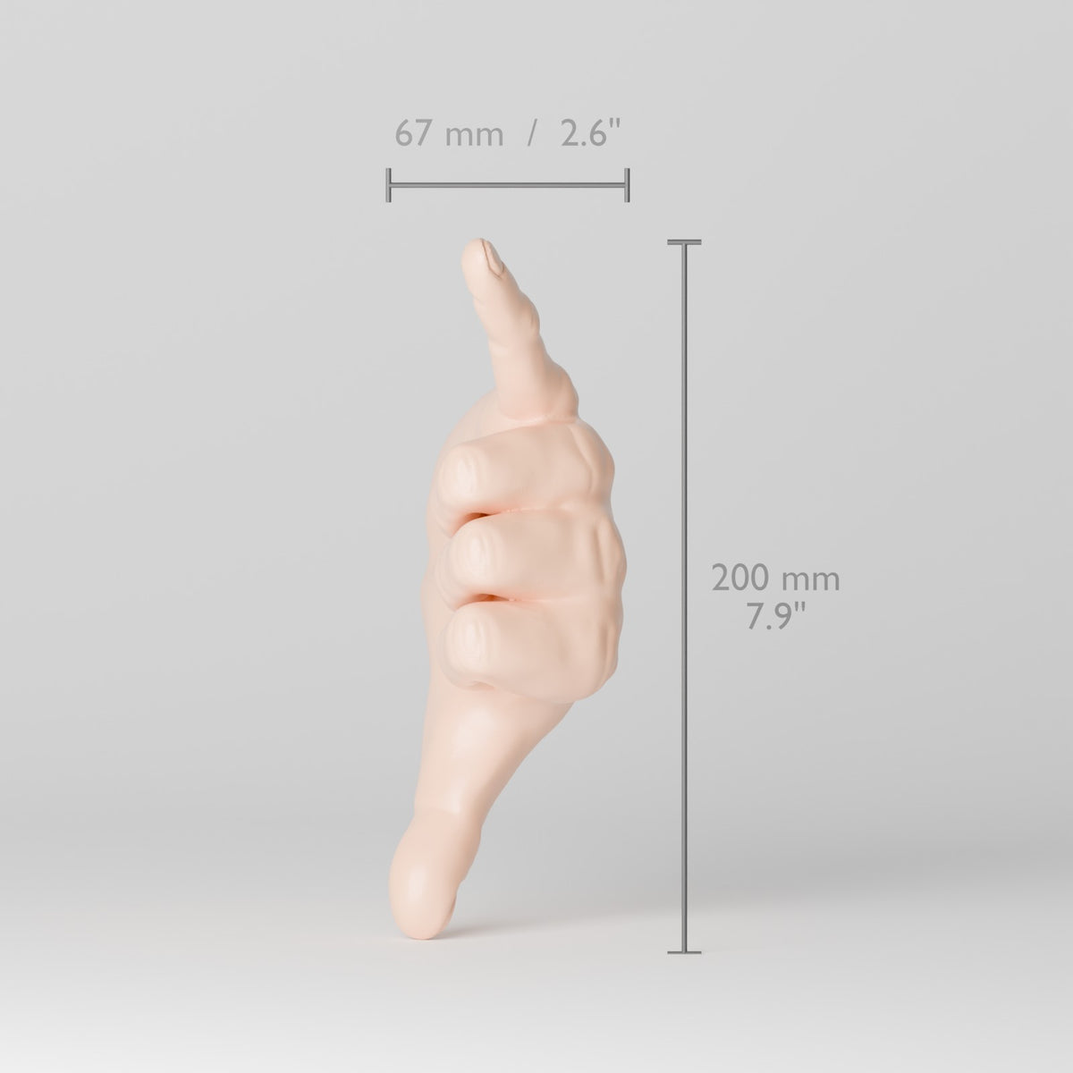 Shaka hand wall mount vertical dimensions 20cm tall