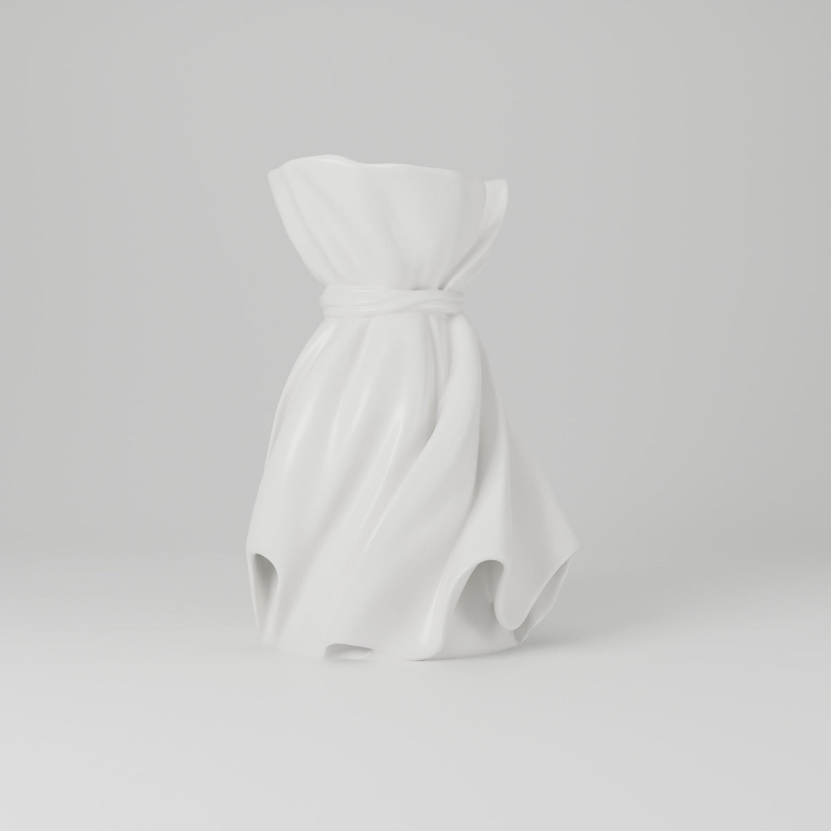 Silk Dress Vase – Sculptural Draped Satin Flower Vase - Northern Foundry