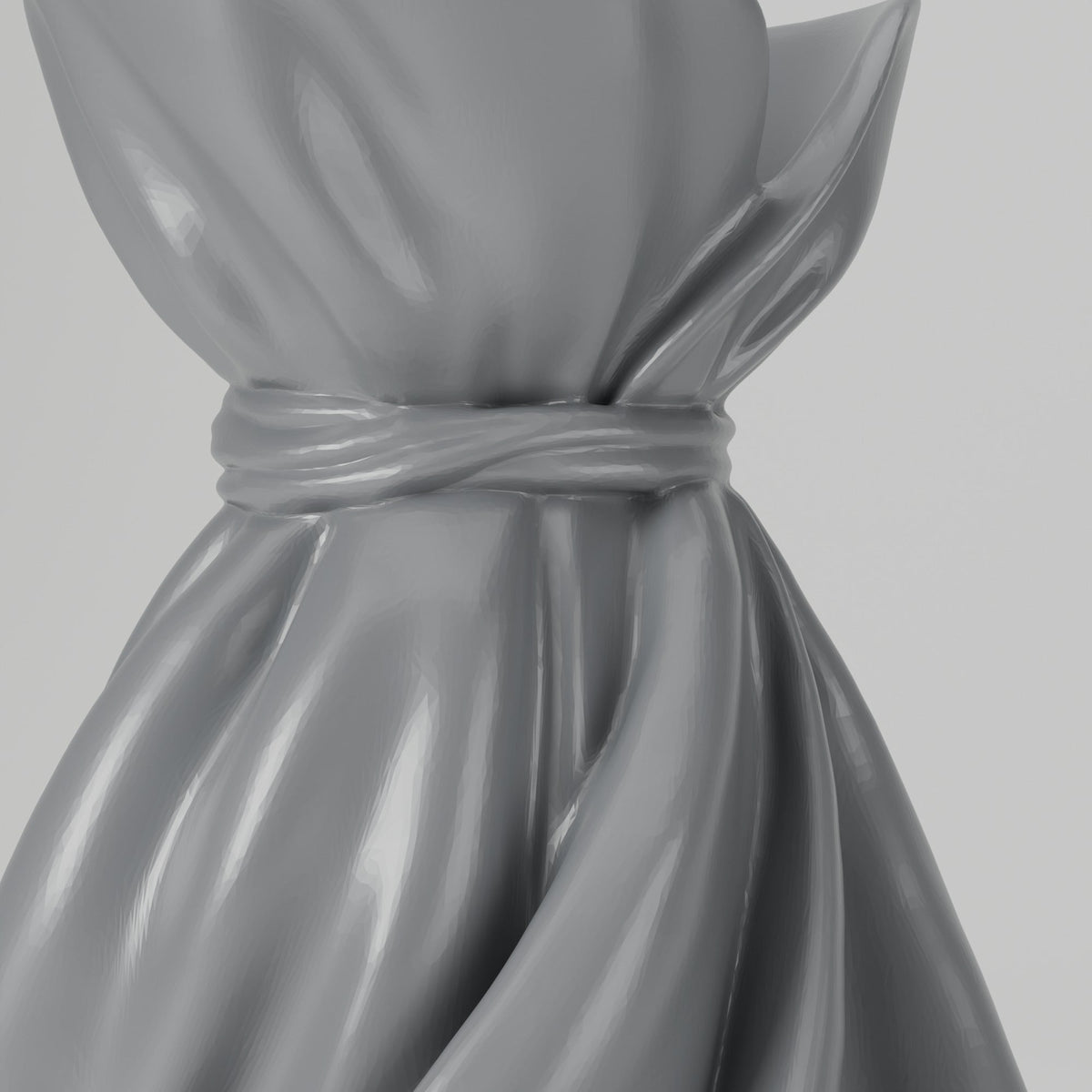 Silk Dress Vase – Sculptural Draped Satin Flower Vase - Northern Foundry