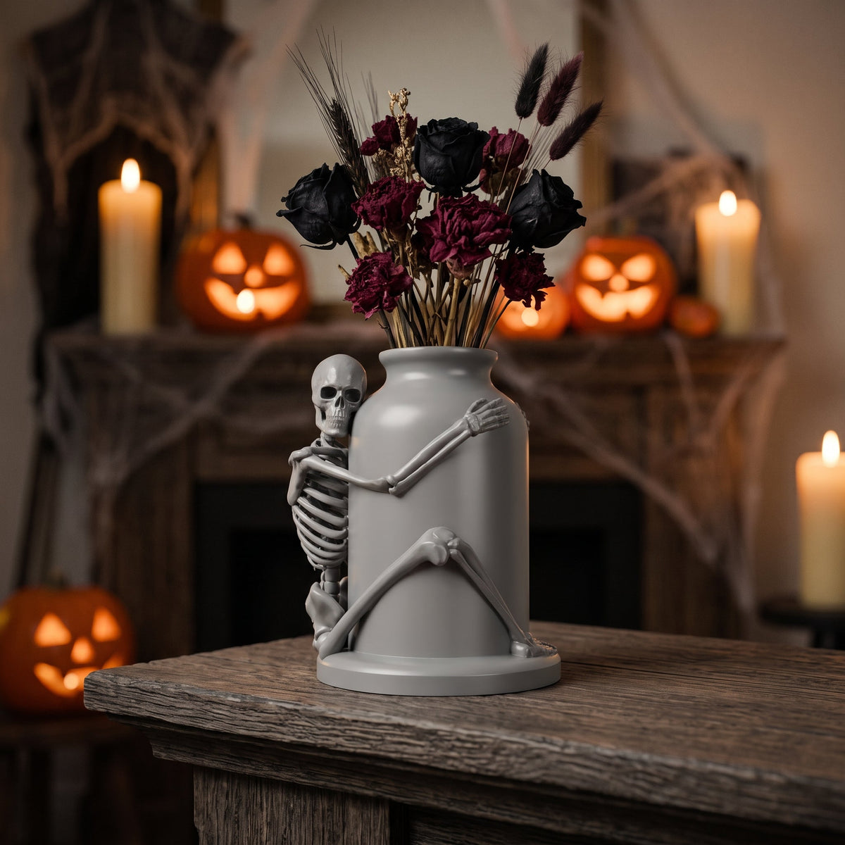 Skeleton Embrace Vase – Gothic Halloween Decor - Northern Foundry