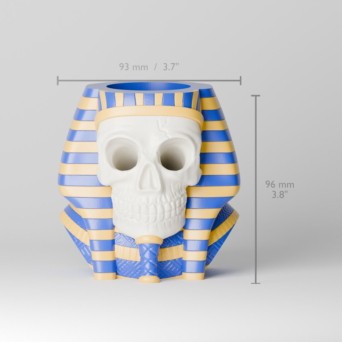 Skull pharaoh tealight holder dimensions 10cm tall