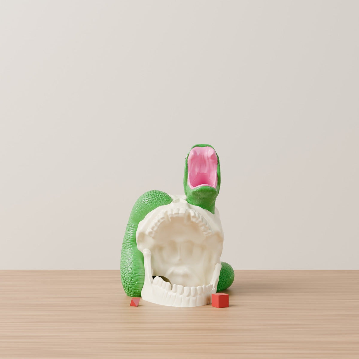 Skull with Snake Dice Tower – Gothic Skull Dice Roller for Tabletop RPG Game Night - Northern Foundry