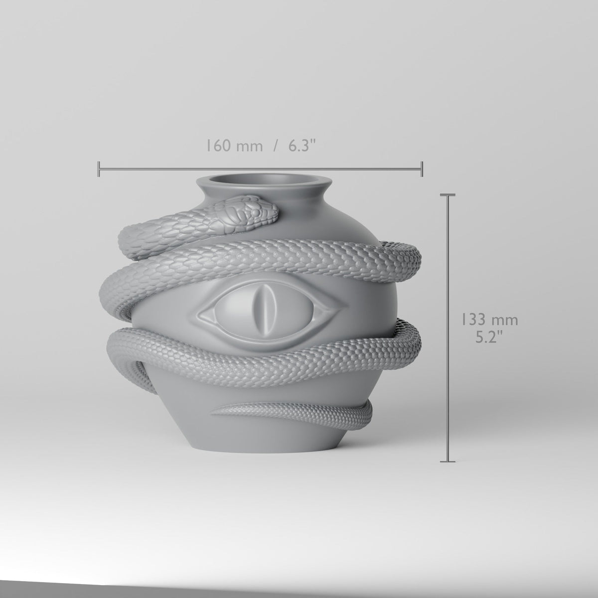 Snake Eye Vase – Gothic Serpent Decor - Northern Foundry