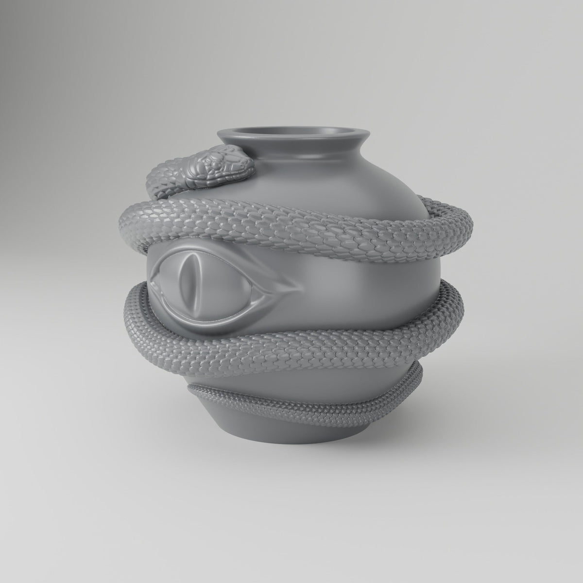 Snake Eye Vase – Gothic Serpent Decor - Northern Foundry