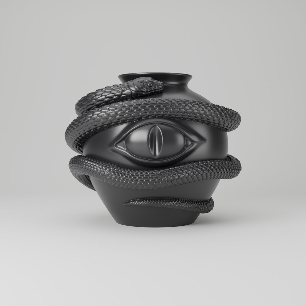 Snake Eye Vase – Gothic Serpent Decor - Northern Foundry