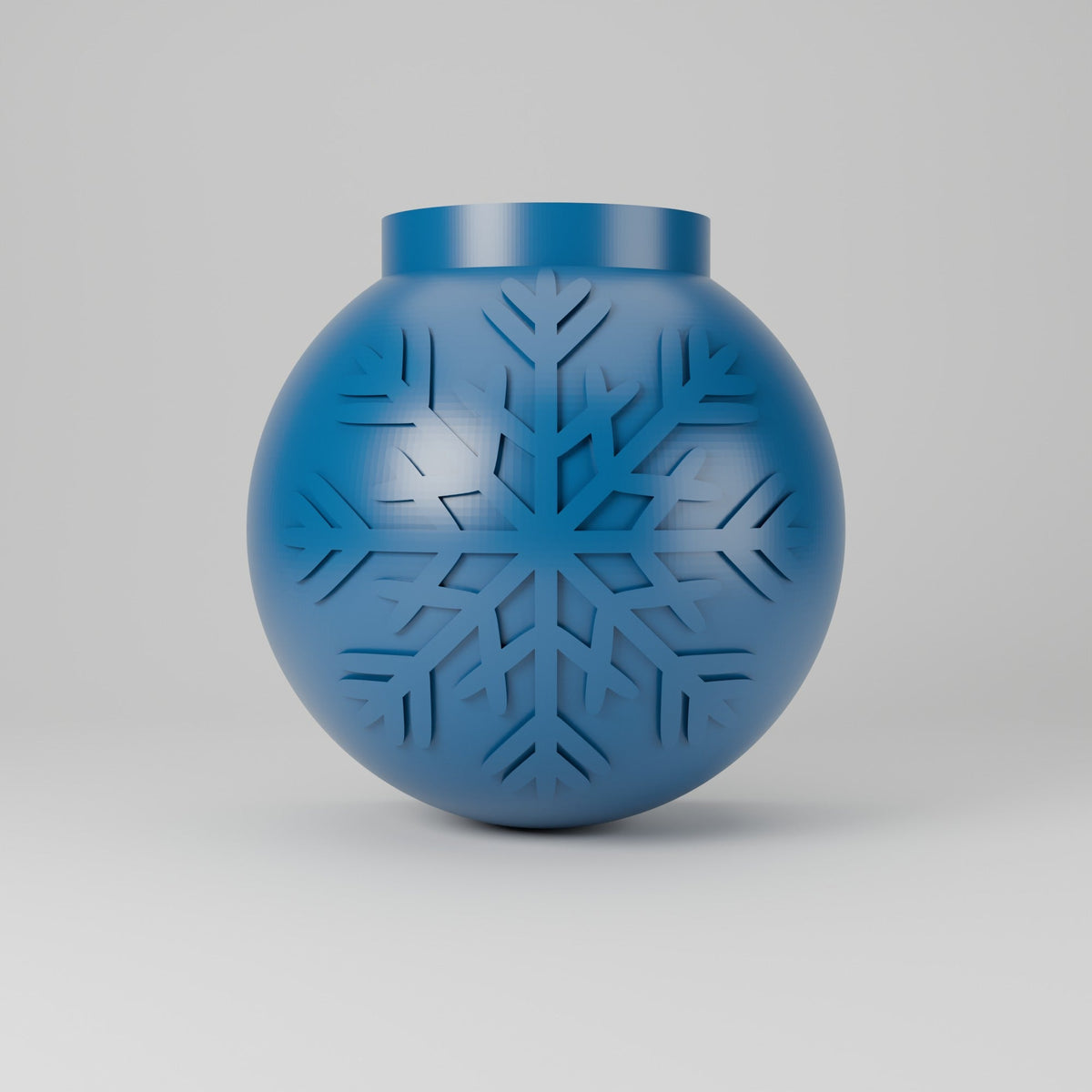 Snowflake Sphere Wall Vase – Flat-Back Bauble Vase with Raised Snowflake - Northern Foundry