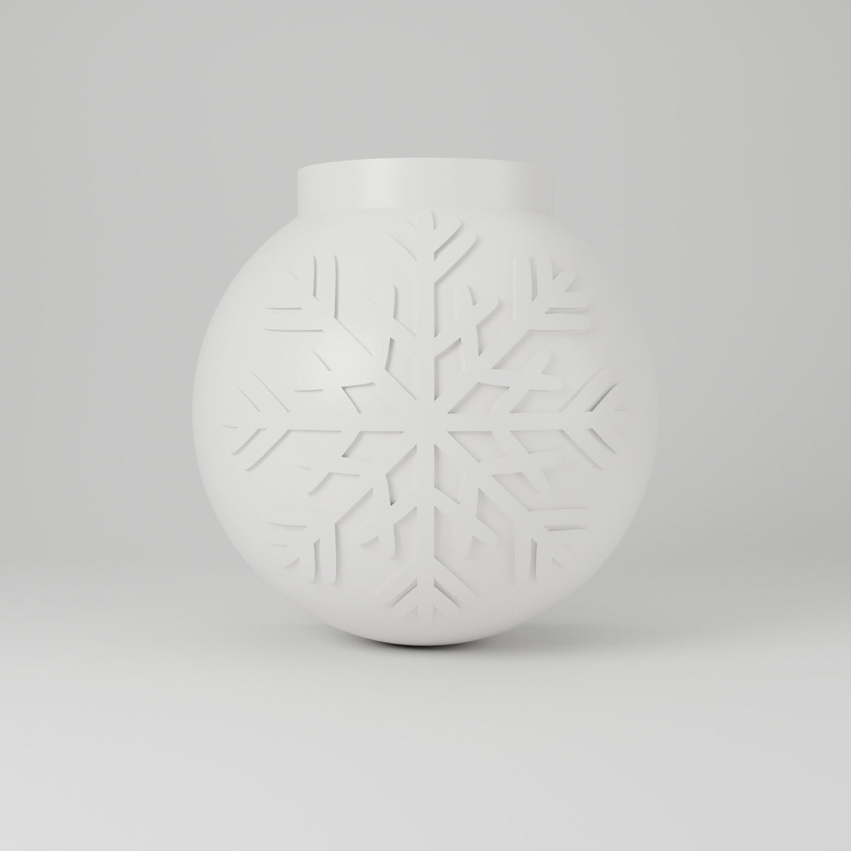 Snowflake Sphere Wall Vase – Flat-Back Bauble Vase with Raised Snowflake - Northern Foundry