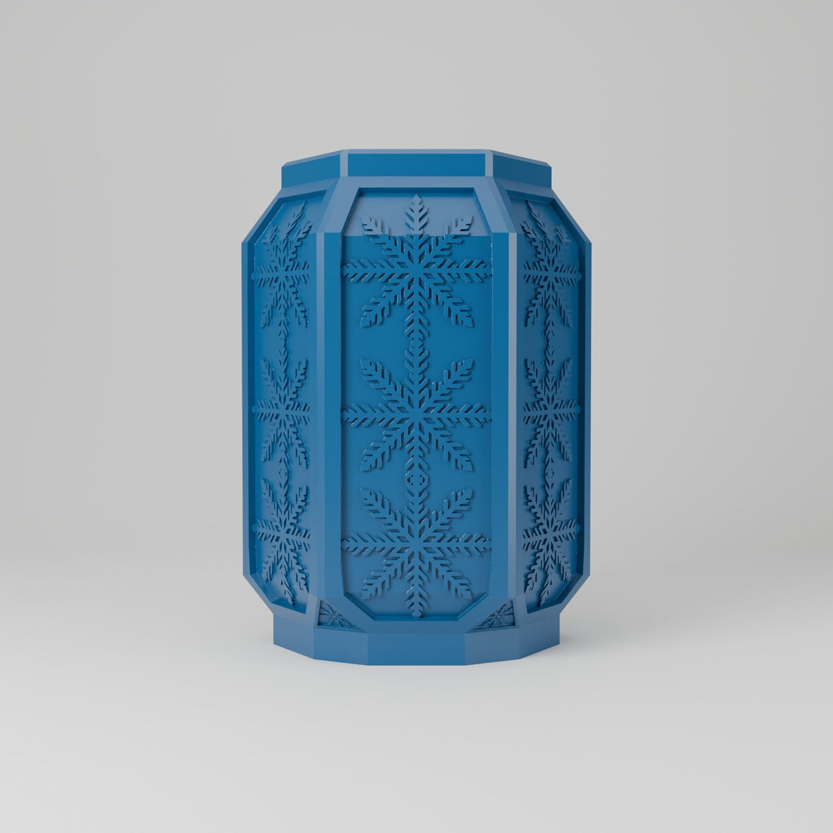 Snowflake Vase – Octagonal Winter Flower Vase with Raised Snowflakes - Northern Foundry