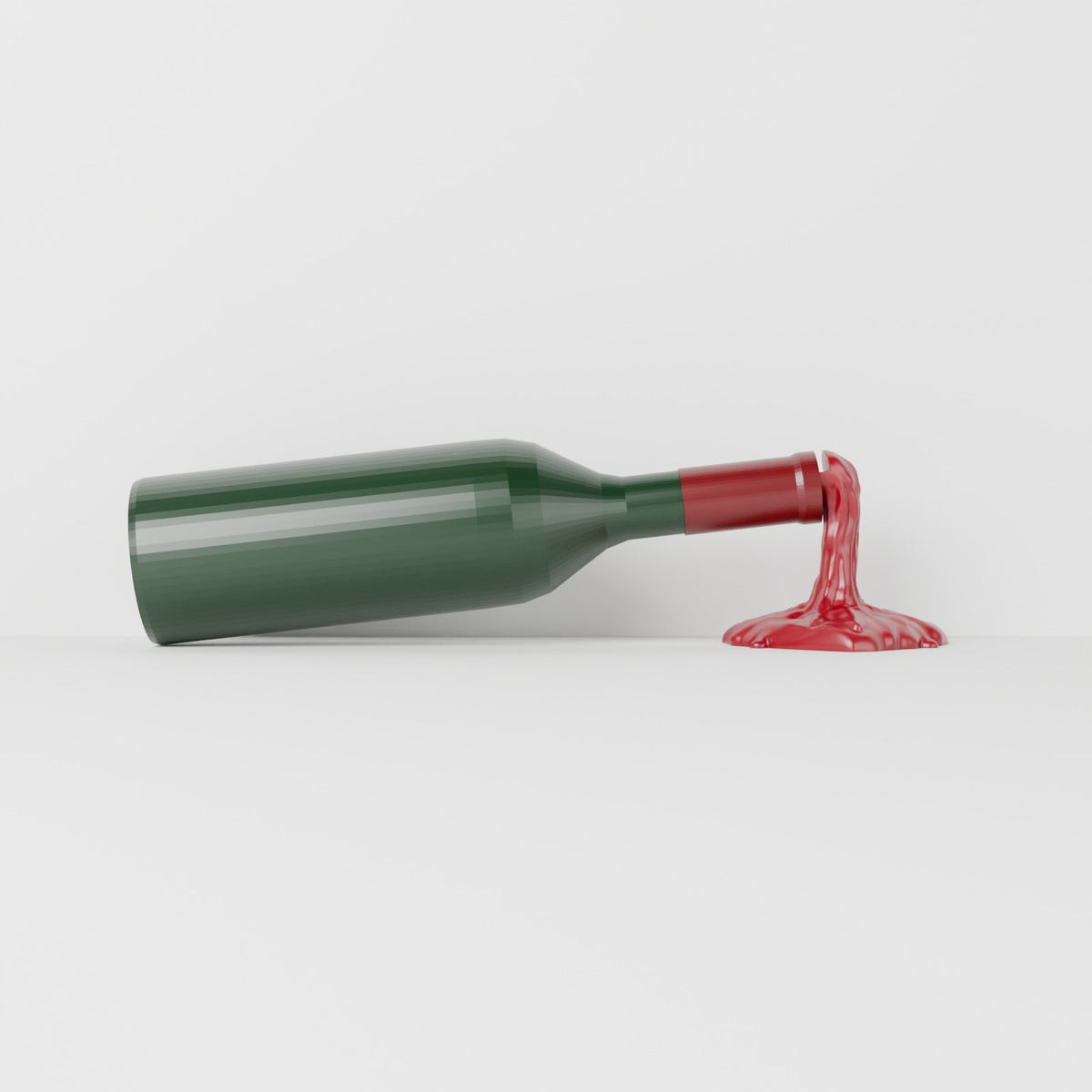 Spilled Wine Bottle Holder – Heart Puddle Pouring Illusion - Northern Foundry