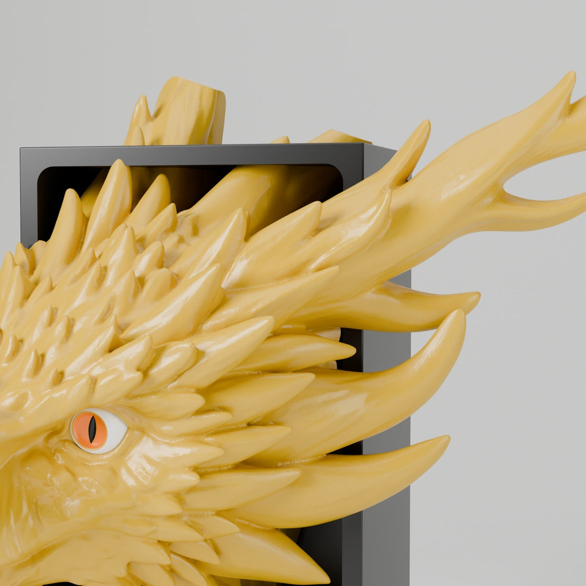 Spine Guard Dragon Book Nook – Golden Dragon Head or Tail Guarding Your Bookshelf - Northern Foundry