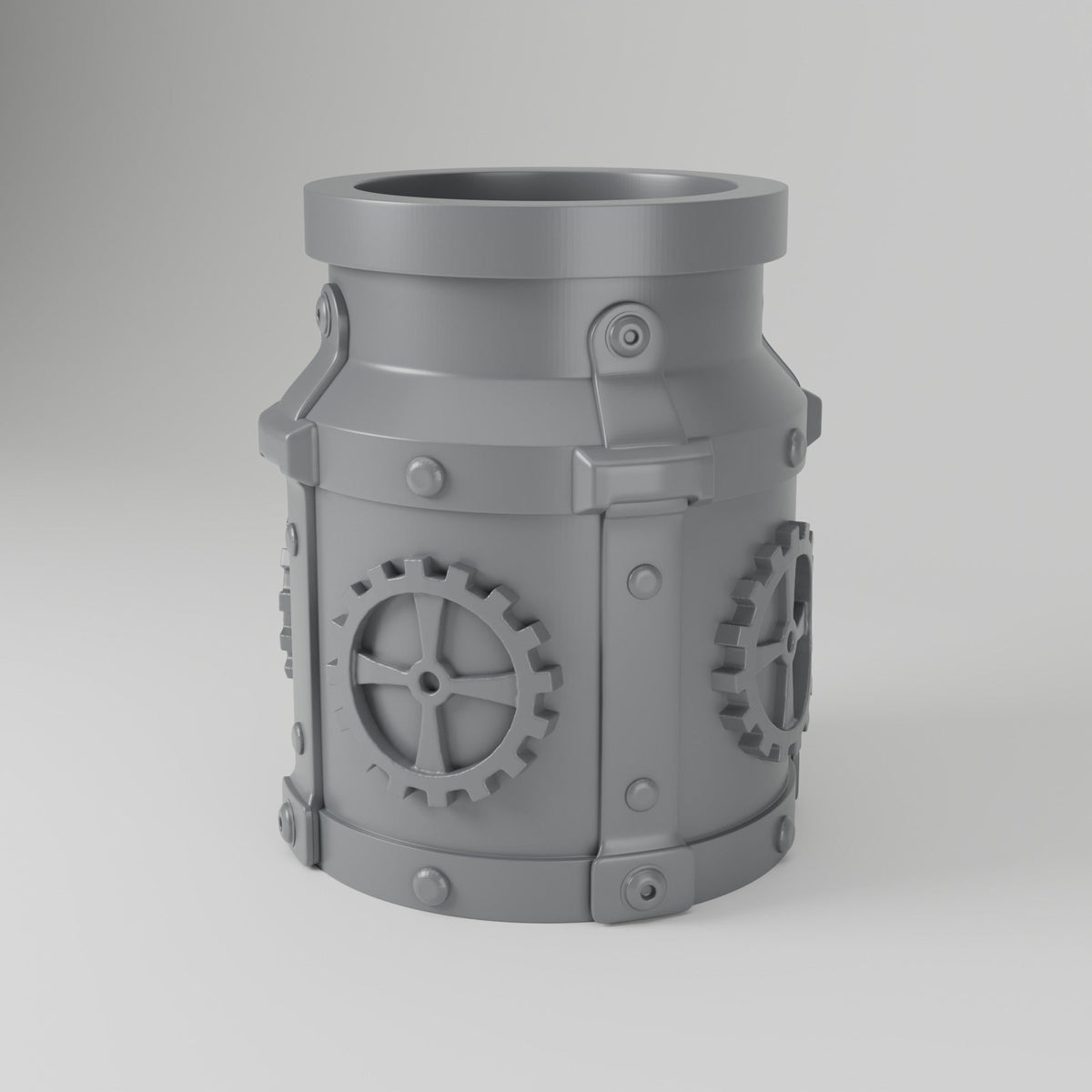 Steampunk Gear Vase – Riveted Milk Can Flower Vase - Northern Foundry