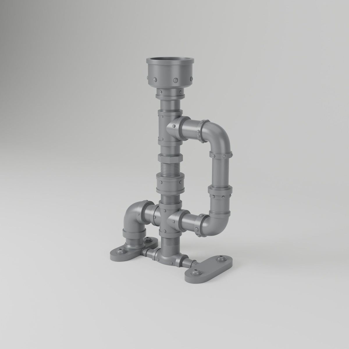 Steampunk Pipe LED Candle Holder – Industrial Tea Light Stand - Northern Foundry