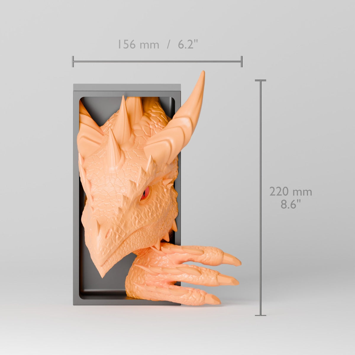 Sun Dragon Book Nook – Golden Dragon Head or Tail Bursting from Your Bookshelf - Northern Foundry