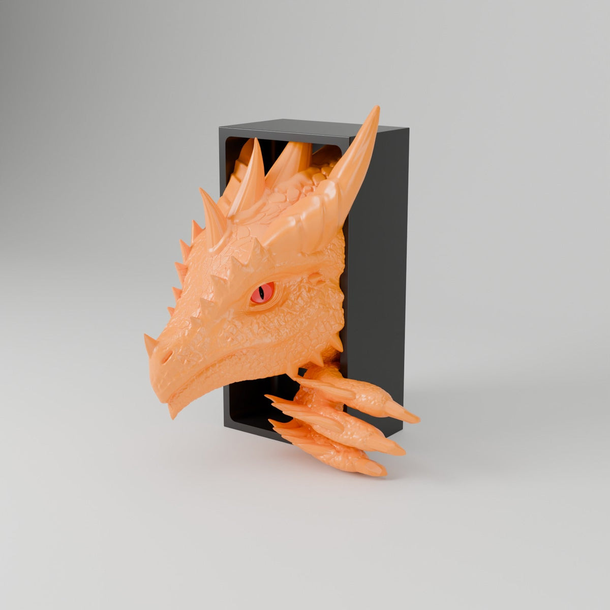 Sun Dragon Book Nook – Golden Dragon Head or Tail Bursting from Your Bookshelf - Northern Foundry