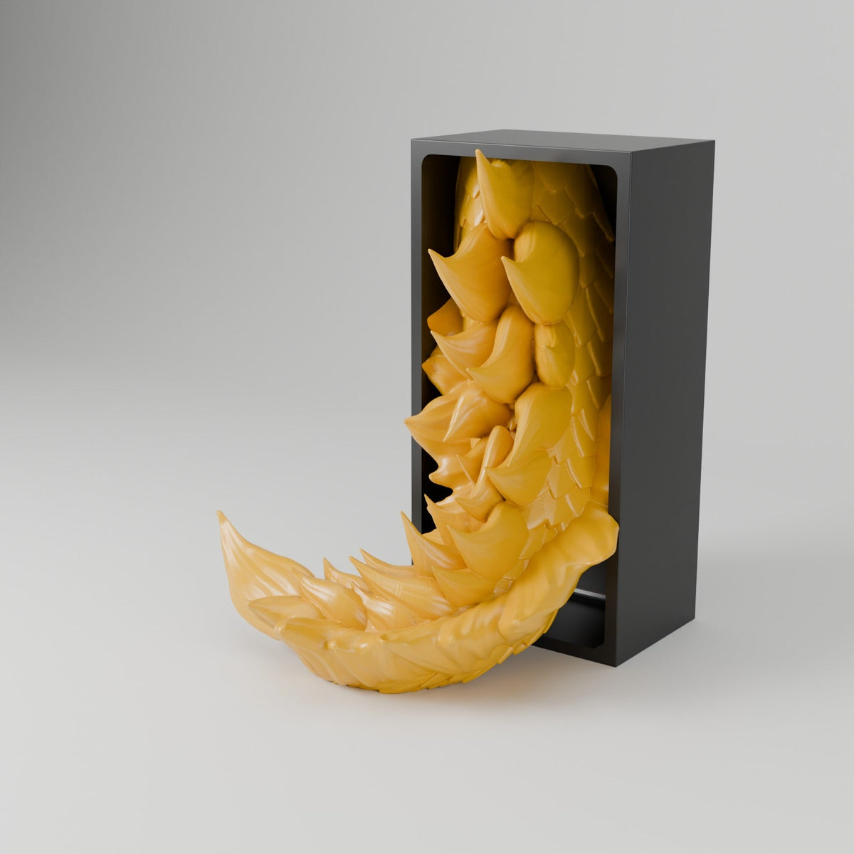 Sun Dragon Book Nook – Golden Dragon Head or Tail Bursting from Your Bookshelf - Northern Foundry