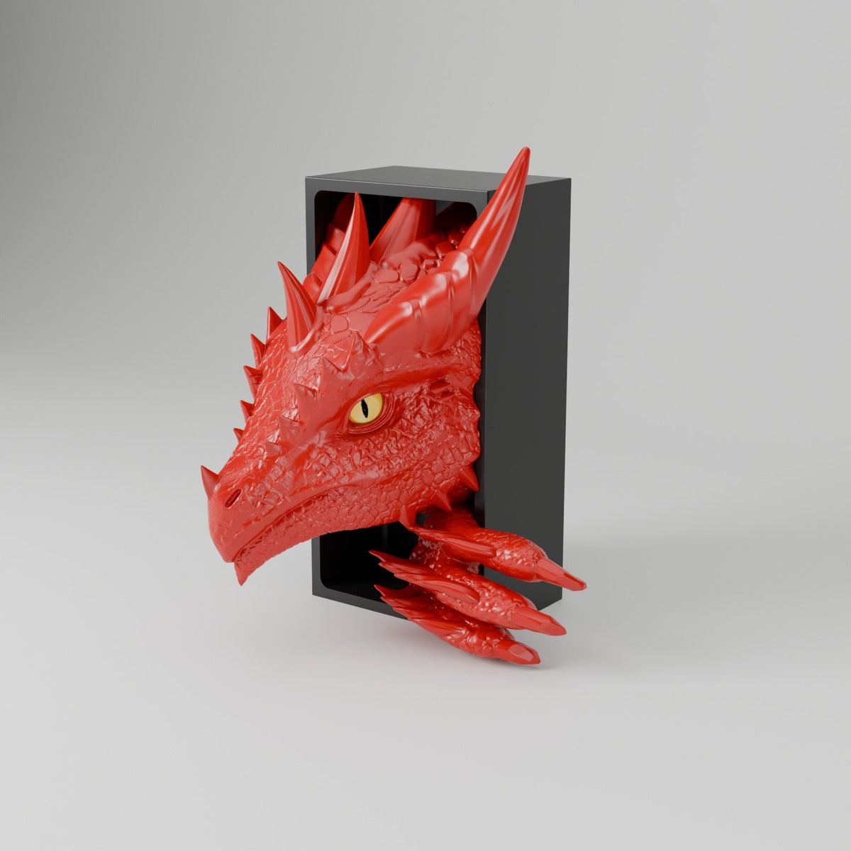 Sun Dragon Book Nook – Golden Dragon Head or Tail Bursting from Your Bookshelf - Northern Foundry