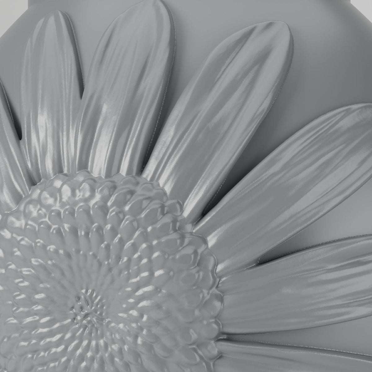 Sunflower Relief Vase – Modern Sculptural Vase - Northern Foundry