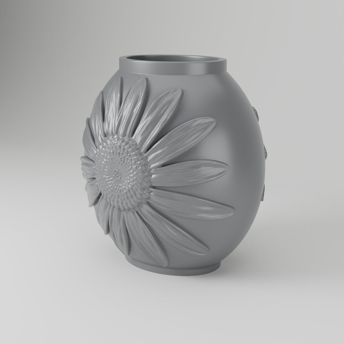 Sunflower Relief Vase – Modern Sculptural Vase - Northern Foundry