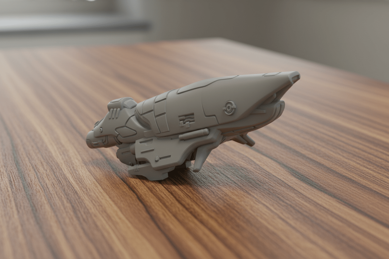 Sylwarin Harmonium Fleet — Elven Solar Sail Spaceships — Gargantuan Battleship & Fighters — 1:128 Scale