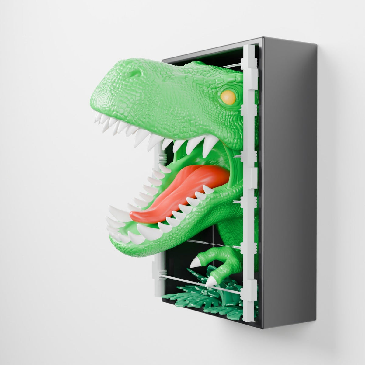 T-Rex Book Nook – Dinosaur Bookshelf Insert - Northern Foundry