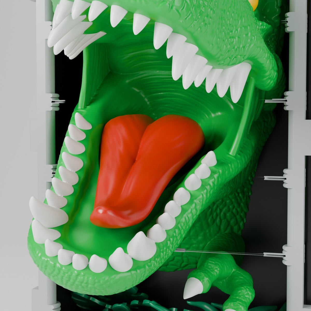 T-Rex Book Nook – Dinosaur Bookshelf Insert - Northern Foundry