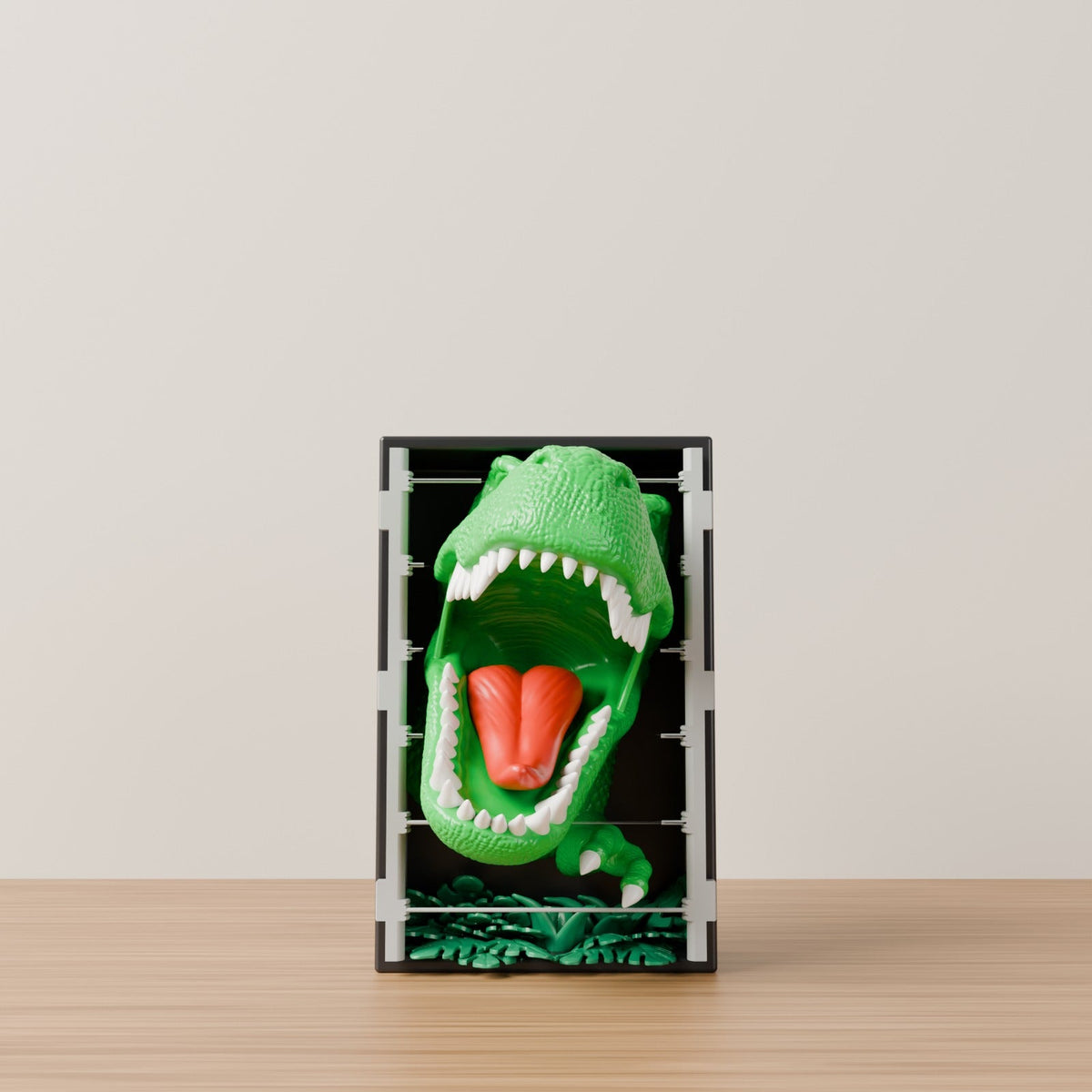 T-Rex Book Nook – Dinosaur Bookshelf Insert - Northern Foundry