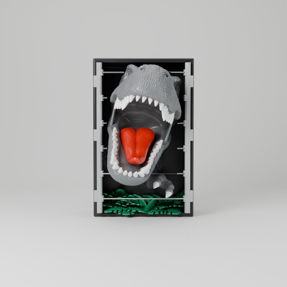 T-Rex Book Nook – Dinosaur Bookshelf Insert - Northern Foundry