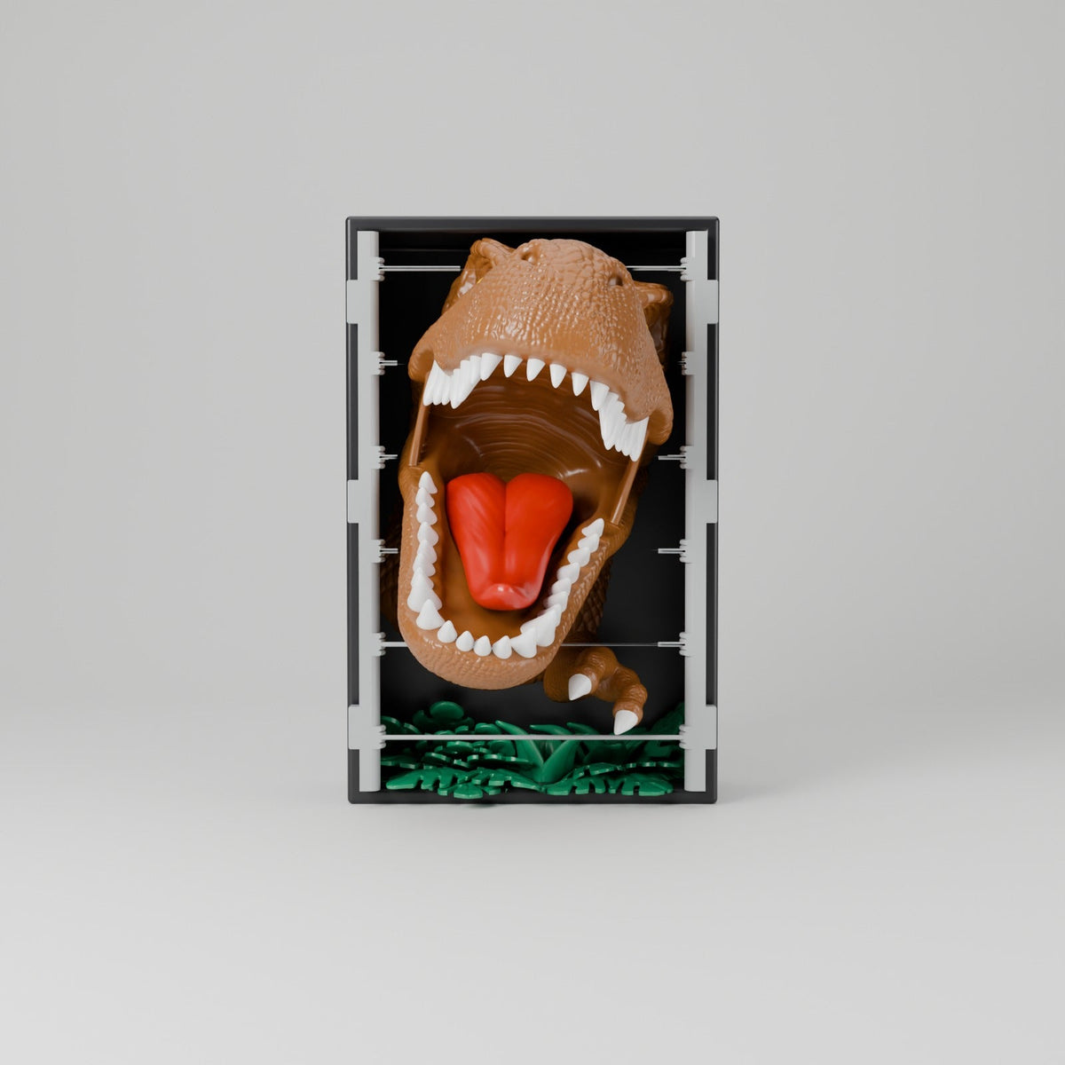 T-Rex Book Nook – Dinosaur Bookshelf Insert - Northern Foundry