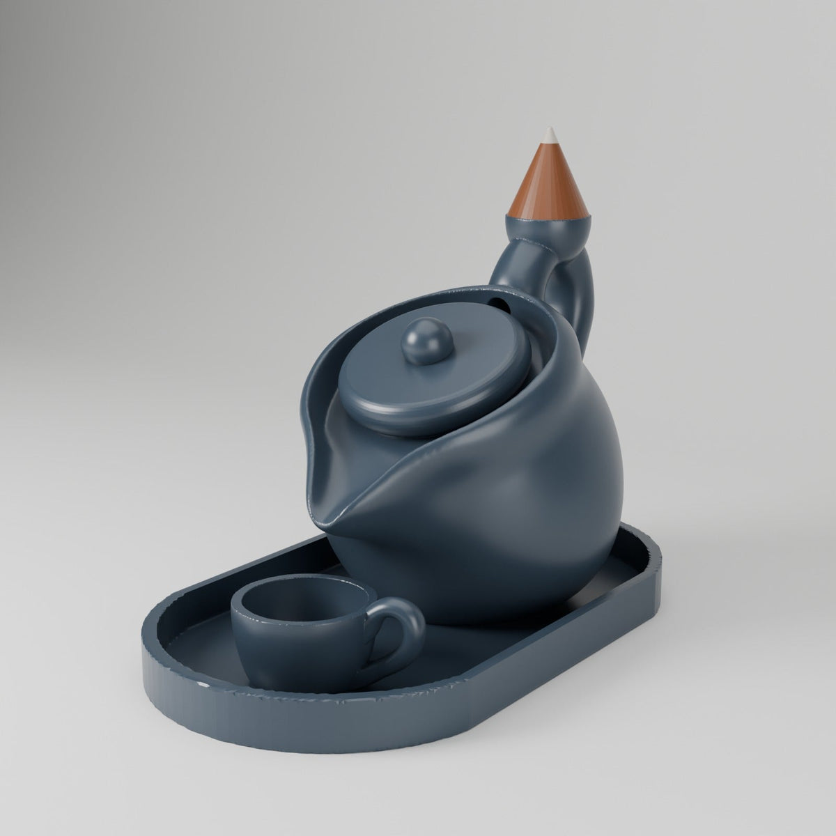 Teapot Backflow Incense Burner – Incense Cone Holder with Tea Cup Tray - Northern Foundry