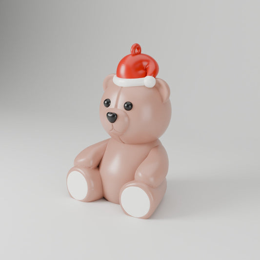 Teddy Bear Santa Hat Ornament – Cute Teddy Christmas Tree Decoration, Baby's First Christmas Gift - Northern Foundry