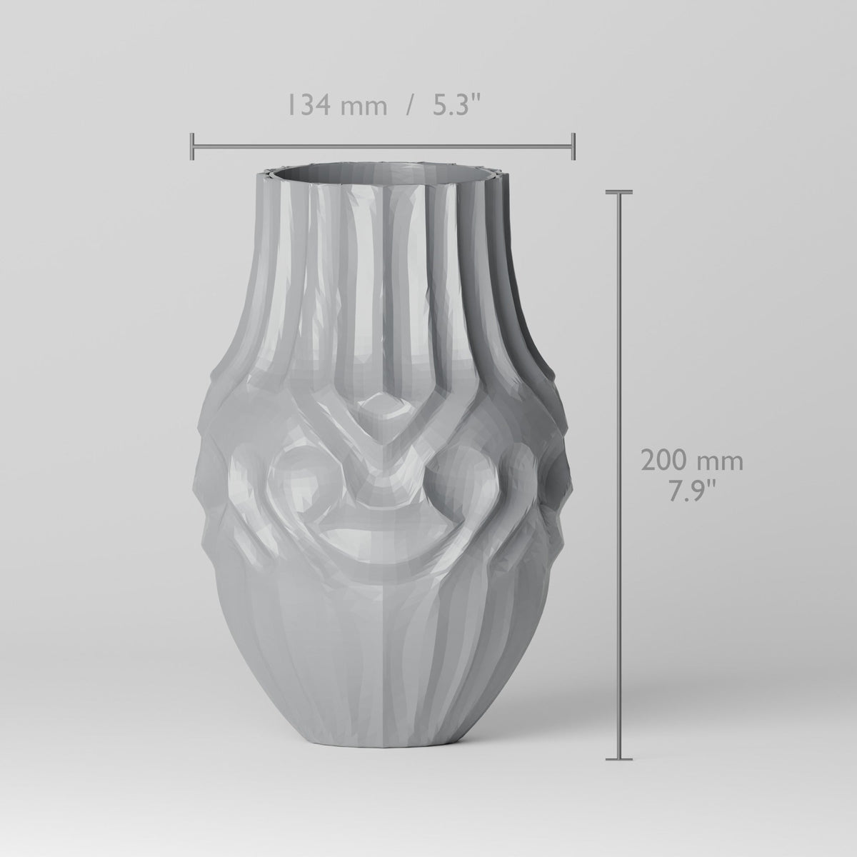 Tepoca Carved Face Vase – Modern Sculptural Flower Vase - Northern Foundry