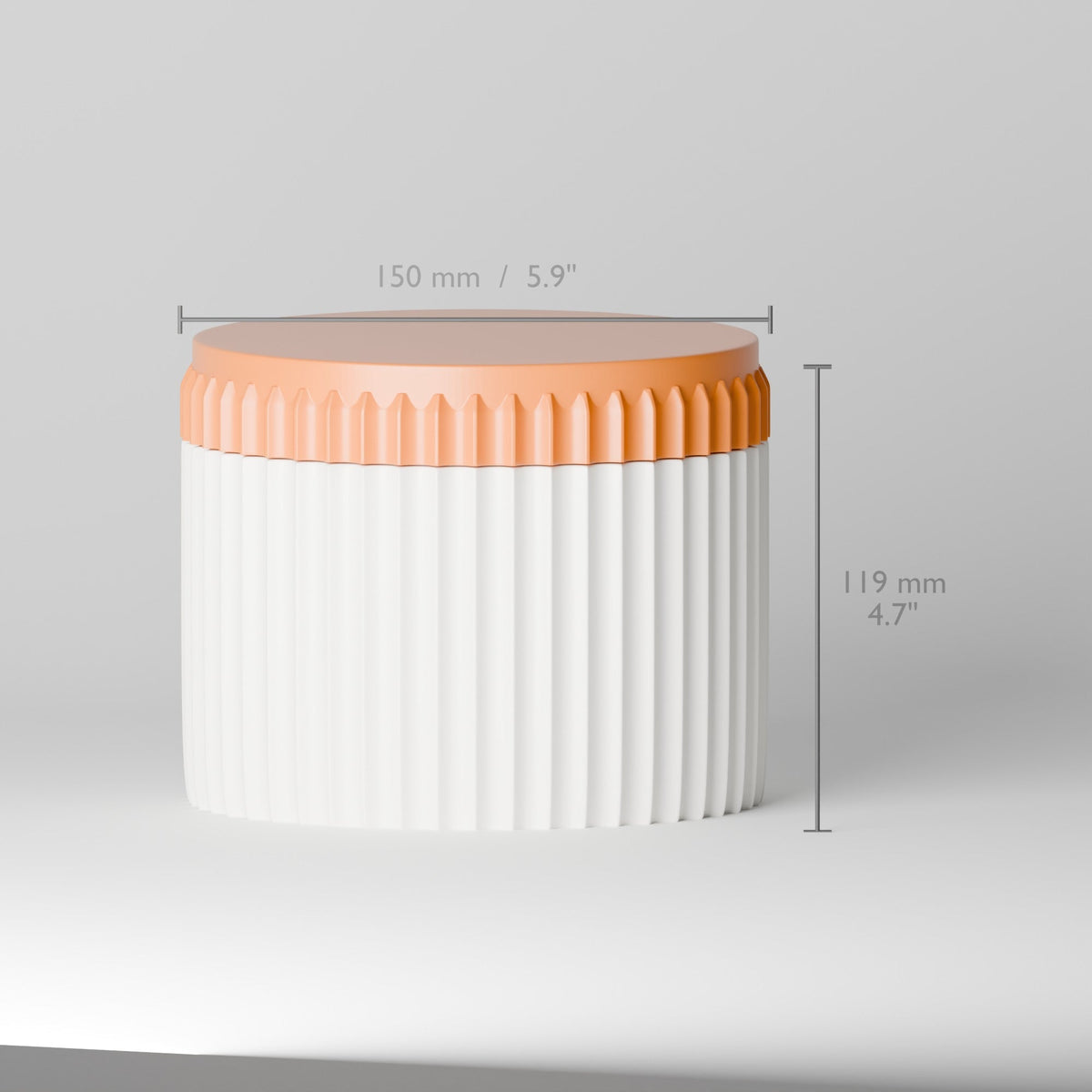 Terra Crisp Jar – Ribbed Japandi Storage Jar with Lid - Northern Foundry