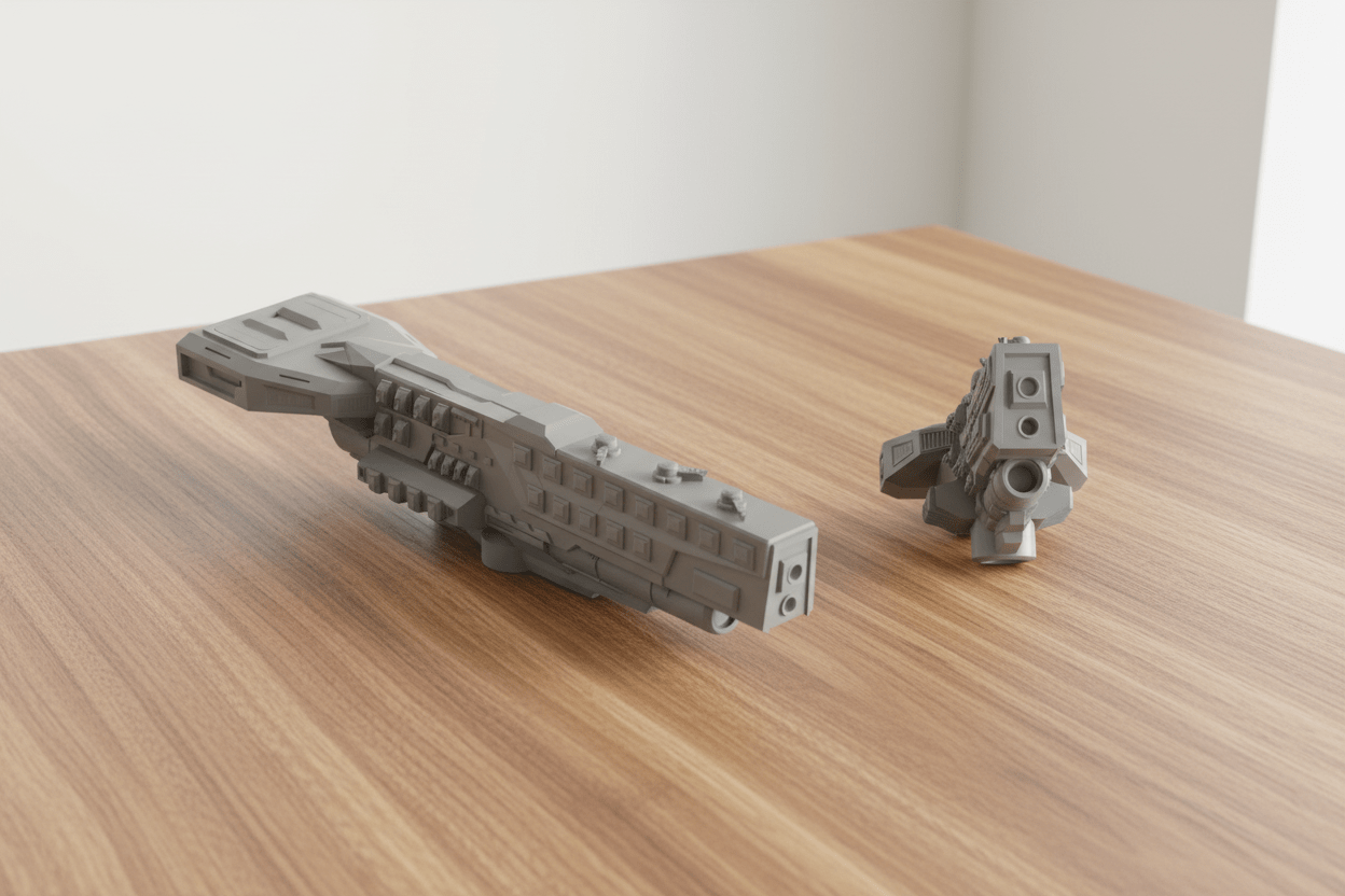 Terra Union Alliance Battle Group — Industrial Human Space Fleet — 1:128 Scale Sci-Fi Miniatures