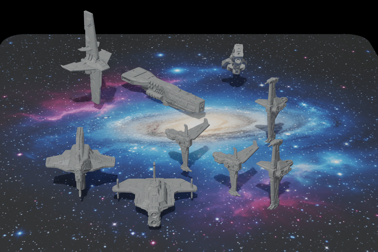 Terra Union Alliance Battle Group | Industrial Human Space Fleet | 1:128 Scale Sci - Fi Miniatures - Northern Foundry