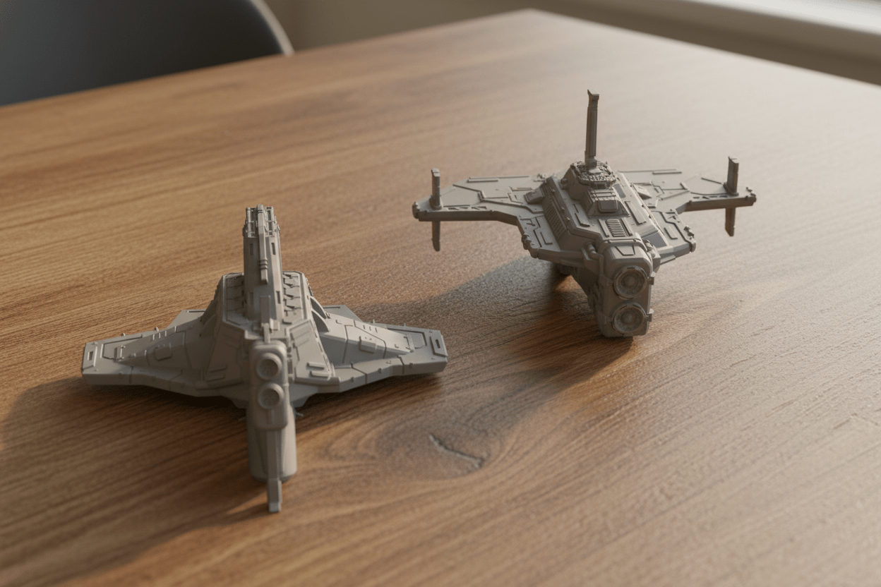 Terra Union Alliance Battle Group — Industrial Human Space Fleet — 1:128 Scale Sci-Fi Miniatures